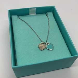 Return to Tiffany mini double heart necklace 16inch